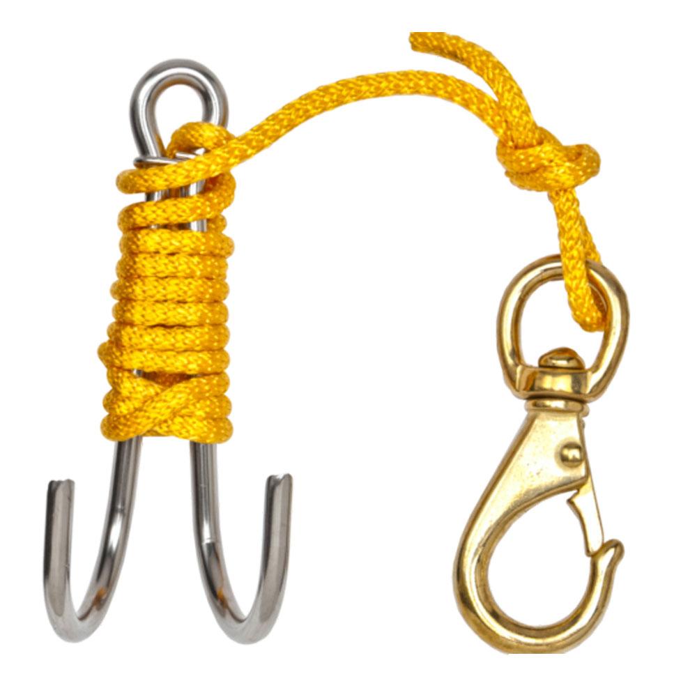 PROBLUE STAINLESS STEEL REEF DOUBLE HOOK W/50" LINE & S.S. SNAP (AC-94-8)