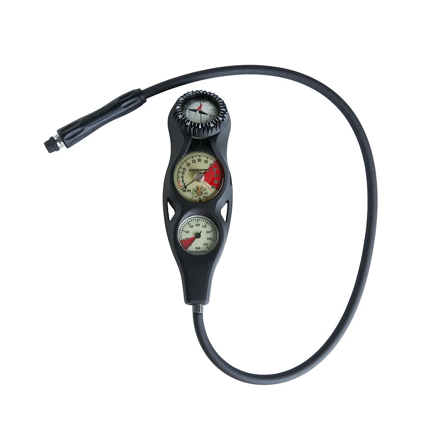 Scubapro Pressure Gauge 3-Gauge In-Line W / Compass