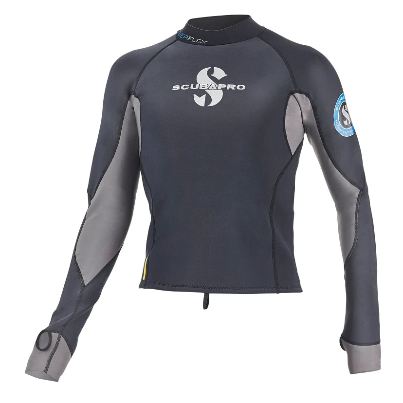Scubapro Wetsuit Everflex 1.5mm Top Long Sleeve Black - Mens