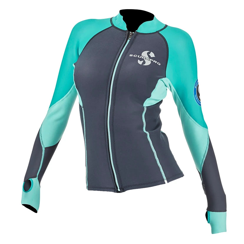 Scubapro Wetsuit Everflex 1.5mm Top Long Sleeve Caribbean - Womens